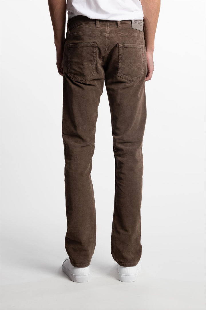 Grover Straight Fit Corduroy Trousers Brown