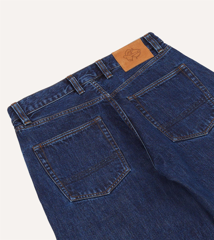 14,2 Oz 5-Pocket Mid-Waist Japanese Selvedge Denim Stone Wash