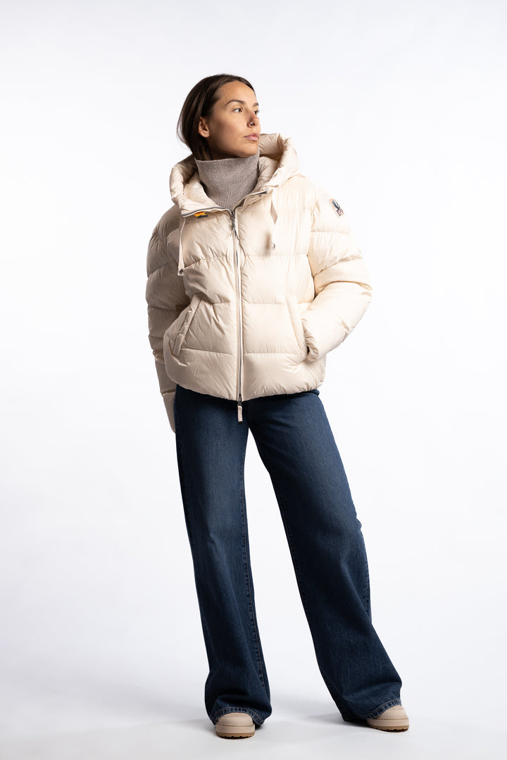 Tilly Hooded Down Jacket - Moonbeam