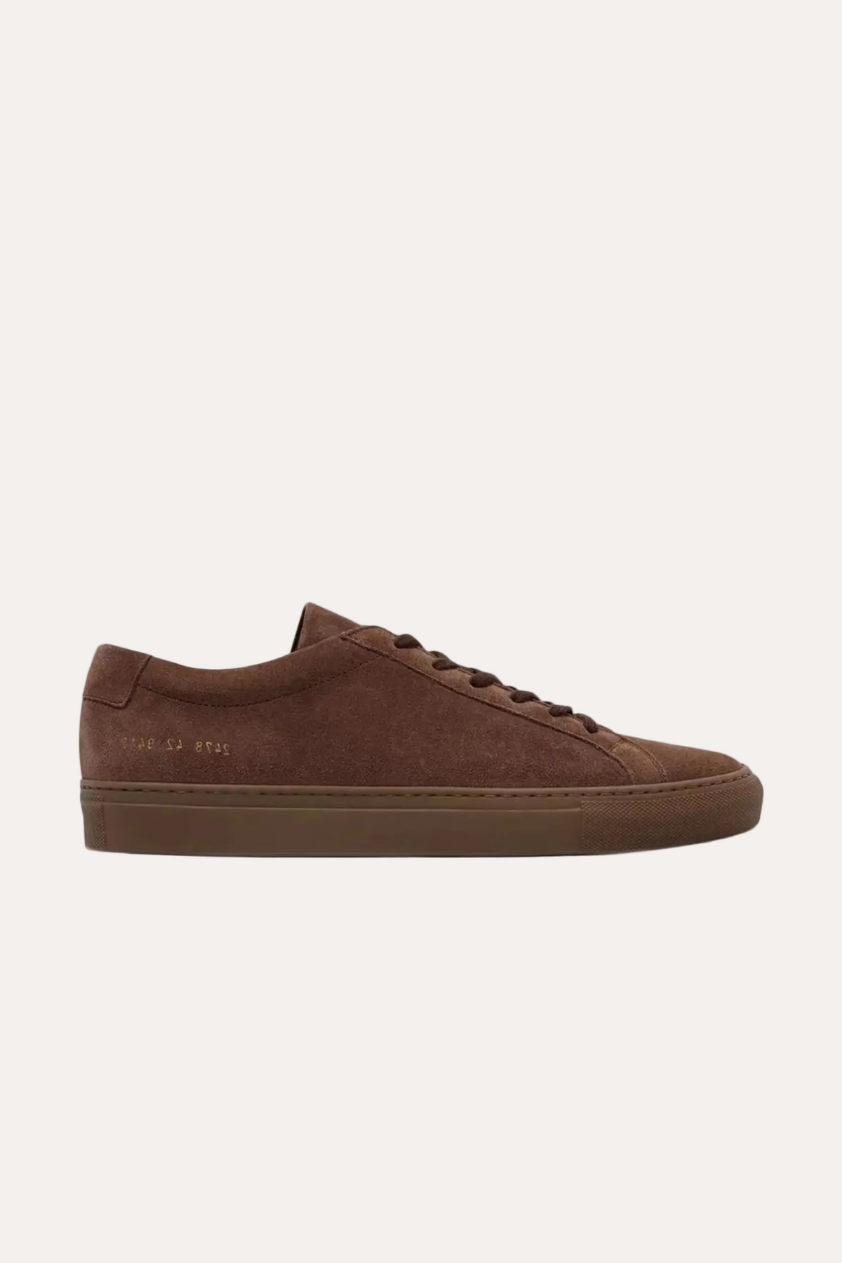 Common Projects Achilles Dark Brown Suede packshot