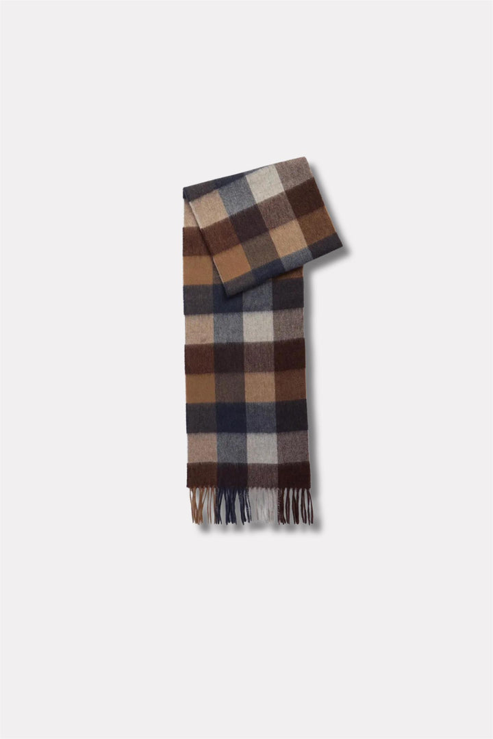 Large Tattersall Scarf Midnight Oak