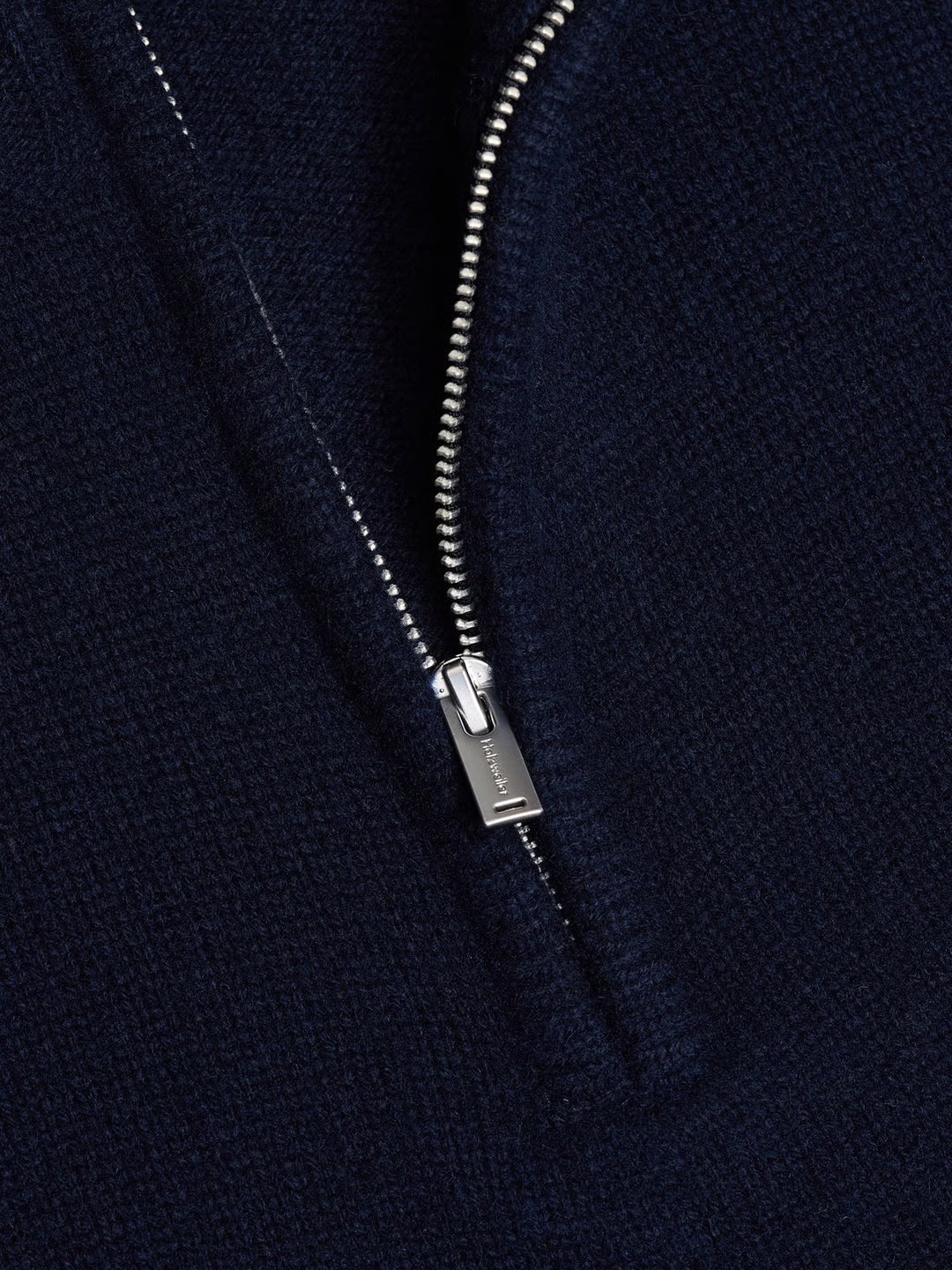Half-Zip Wool Sweater Navy