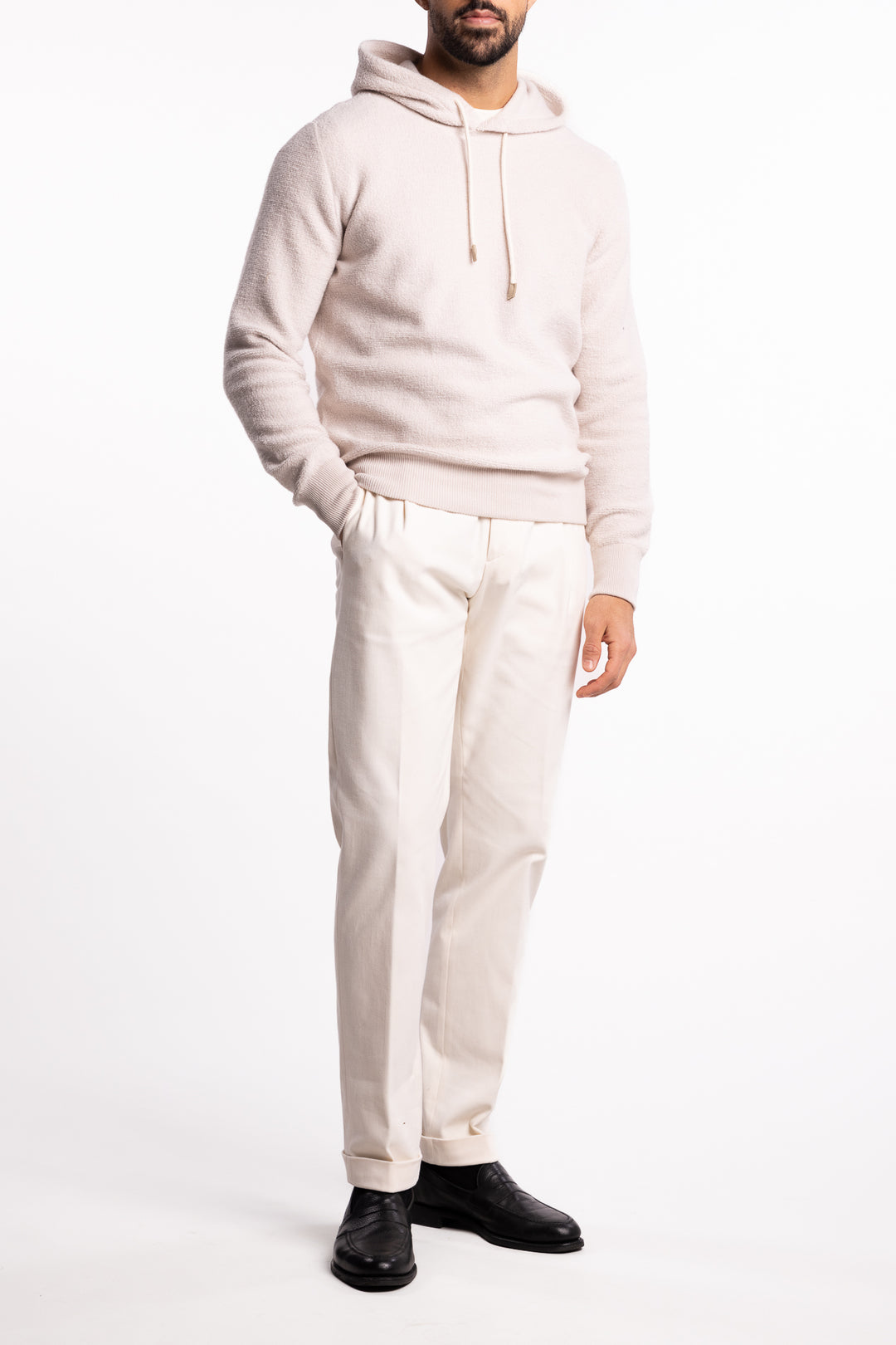 Sweater Hoodie Wool/Cashmere Cream