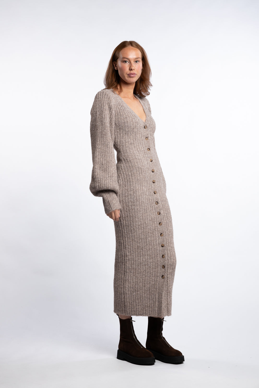 Montana Dress- Beige Melange