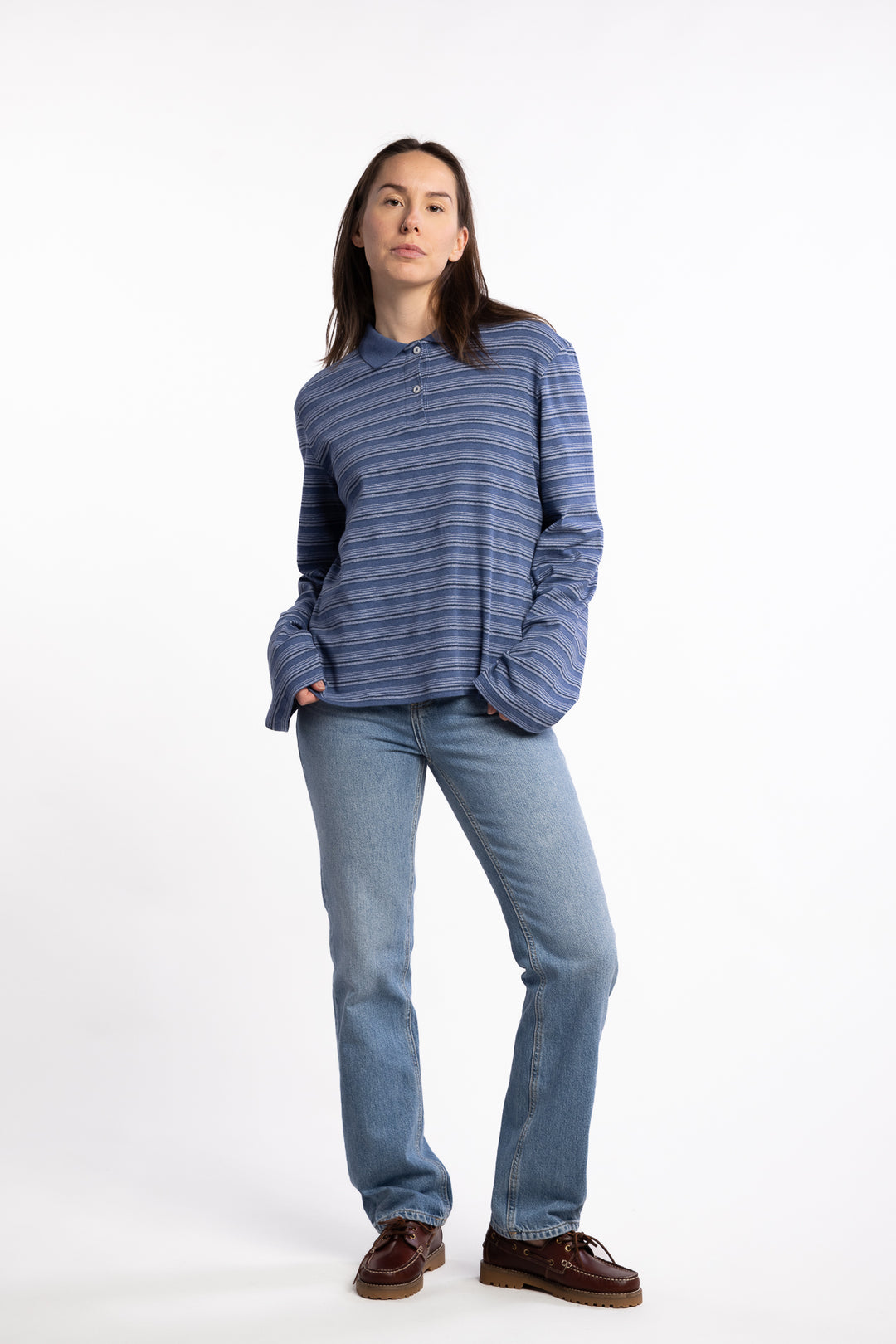 Sunny Polo- Blue Stripe