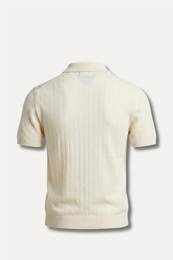 Structured Cotton Polo Ecru