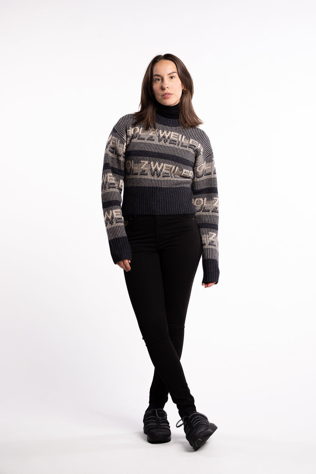 Ski Cropped Crew - Dk. Grey