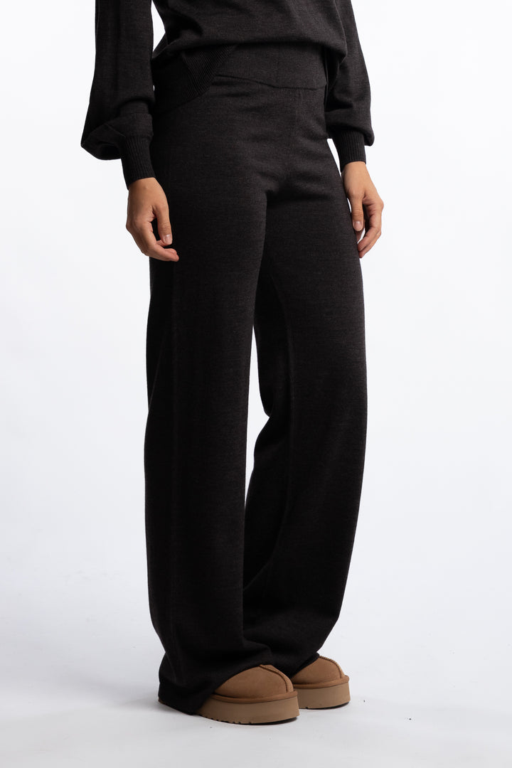 Mubi Merino Pants- Dark Brown Melange
