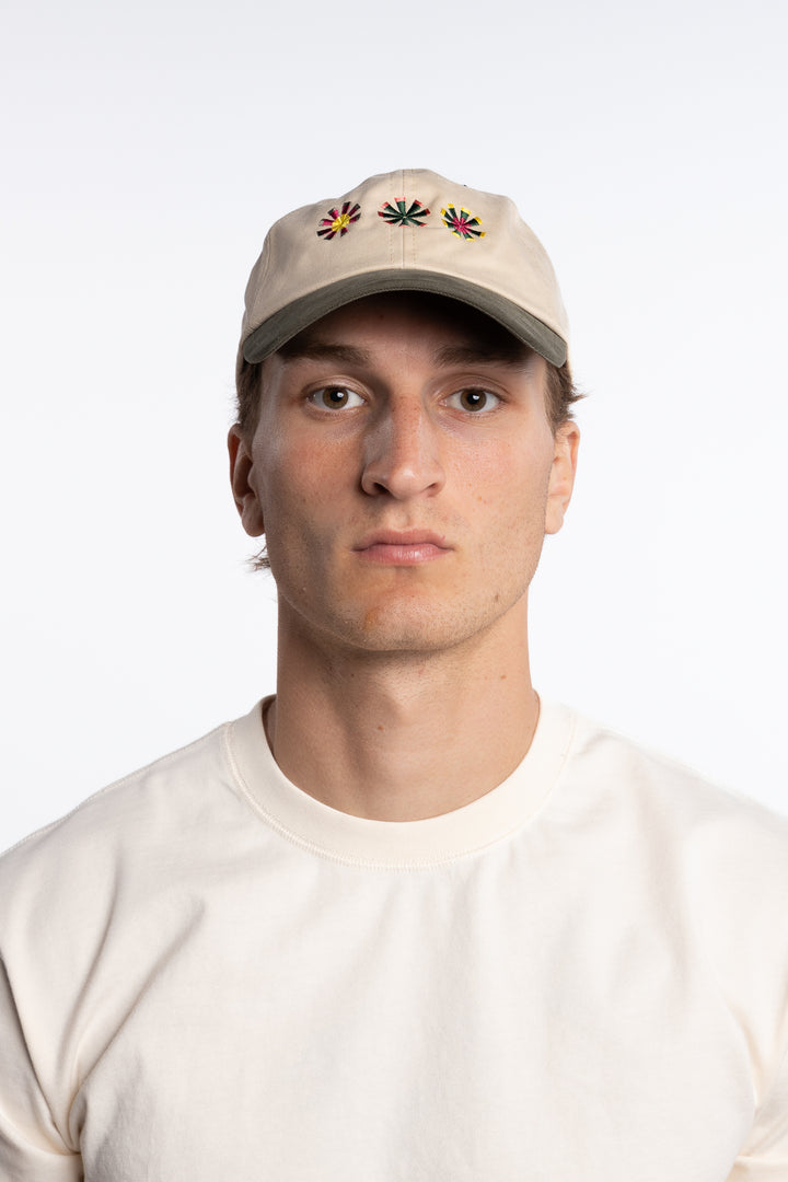 Kantha Suns Baseball Cap Cream & Lovat