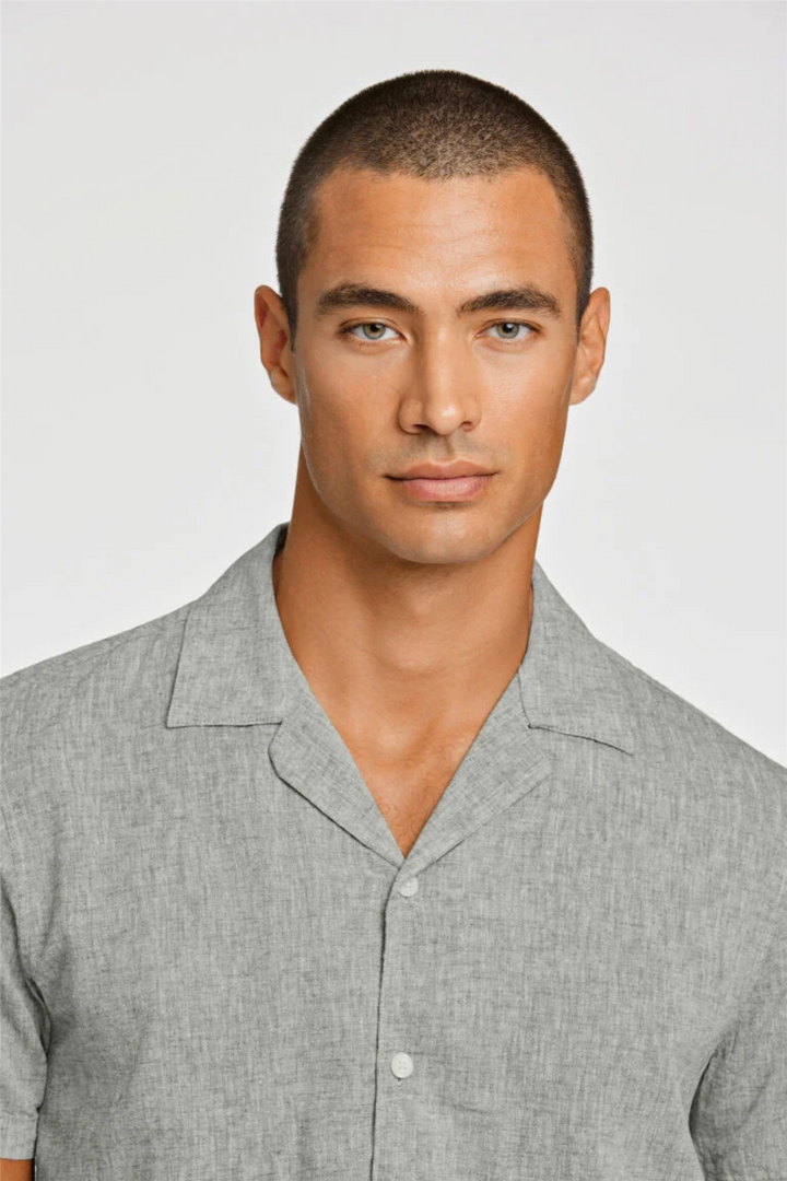 Casual Linen Blend Resort S/S Army