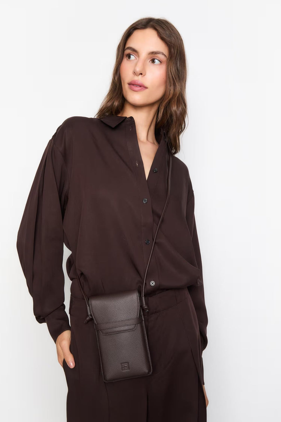 Mobile Pouch- Dark Brown