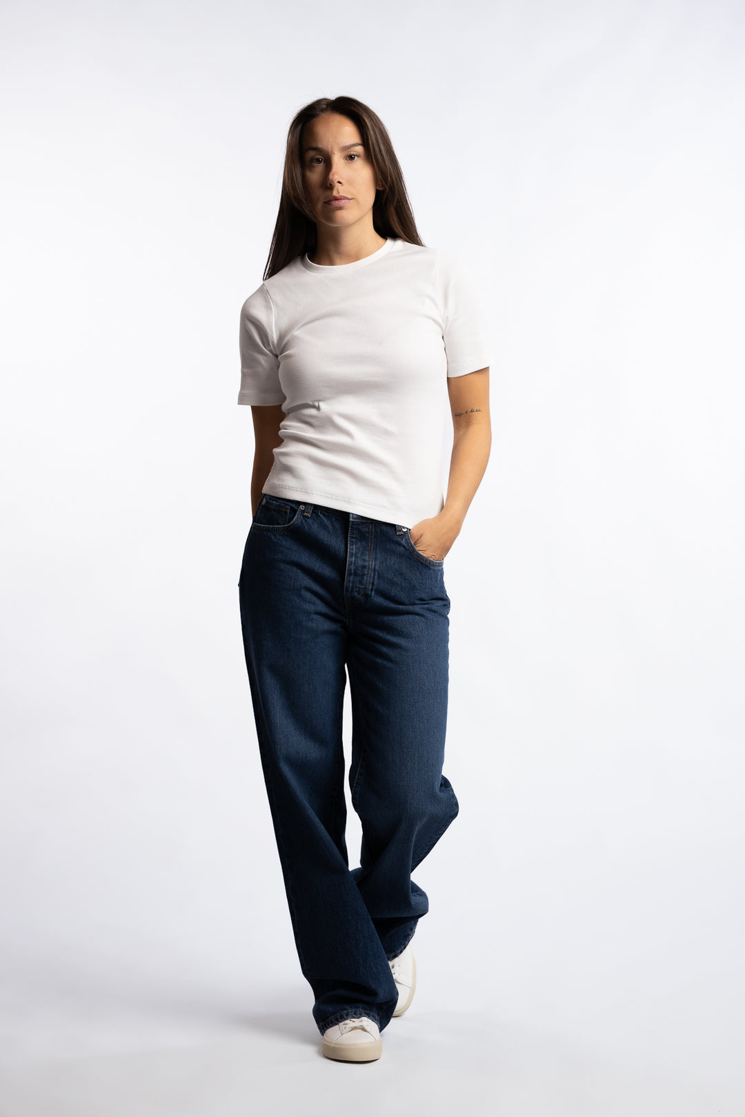 Pippa Rib Tee- Off-White