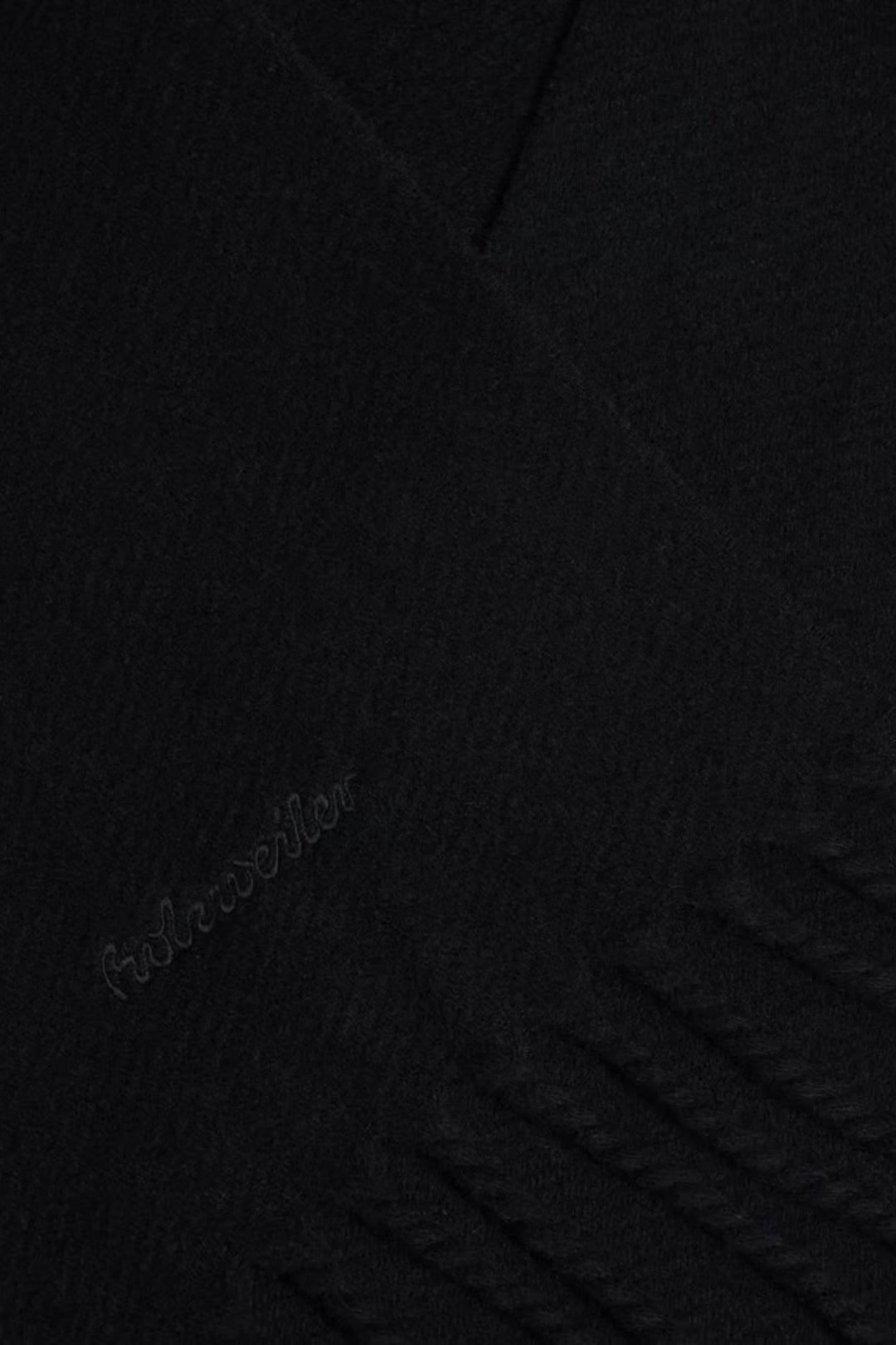 Idro Lambswool Tassel Scarf- Black