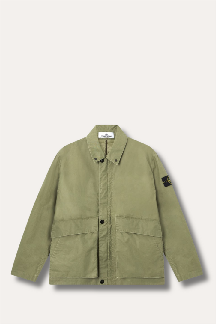 4100054 Waxed Pigment Cotton Tela Military Green