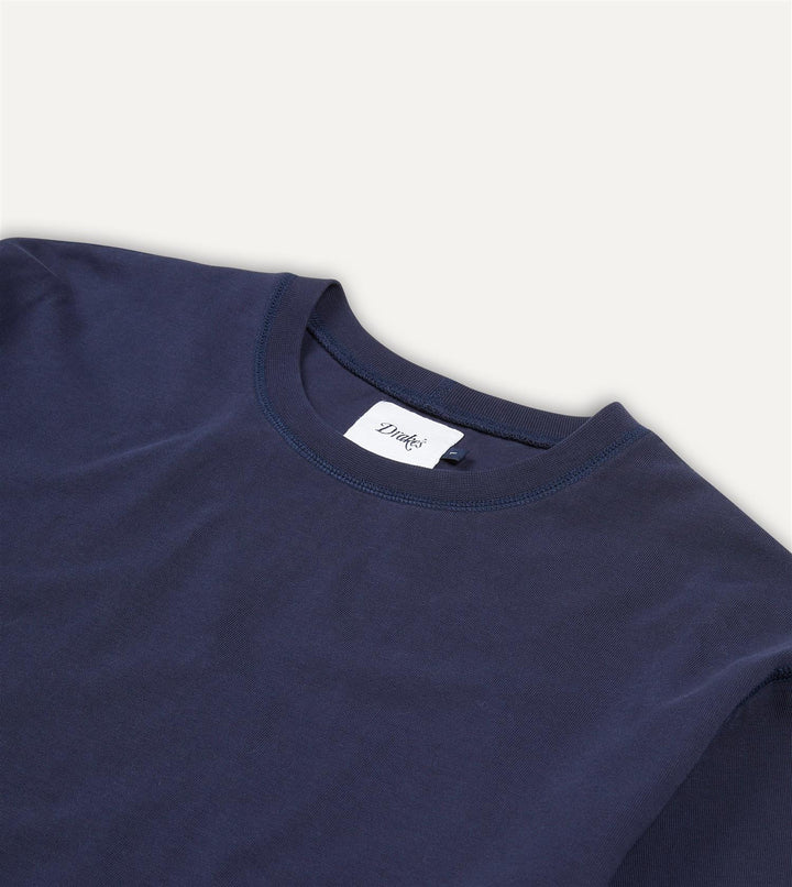 Cotton Crew Neck Hiking T-Shirt Navy