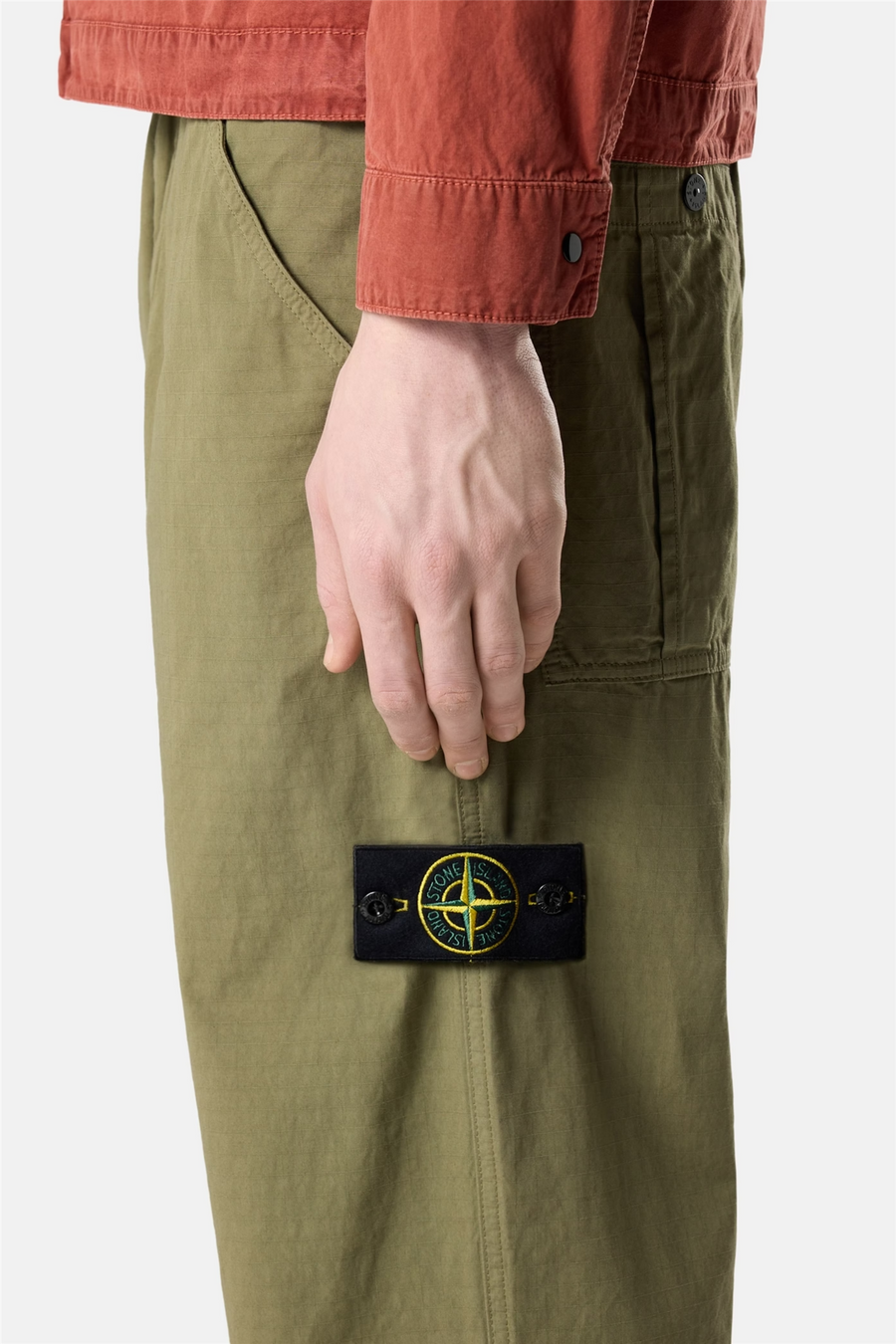 3100008 Relaxed-fit Chino Trousers With Pockets Military Green