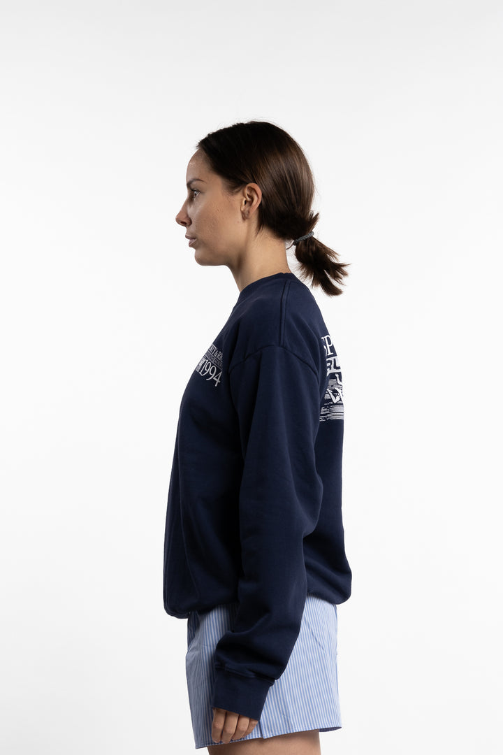 Finish Line Crewneck- Navy