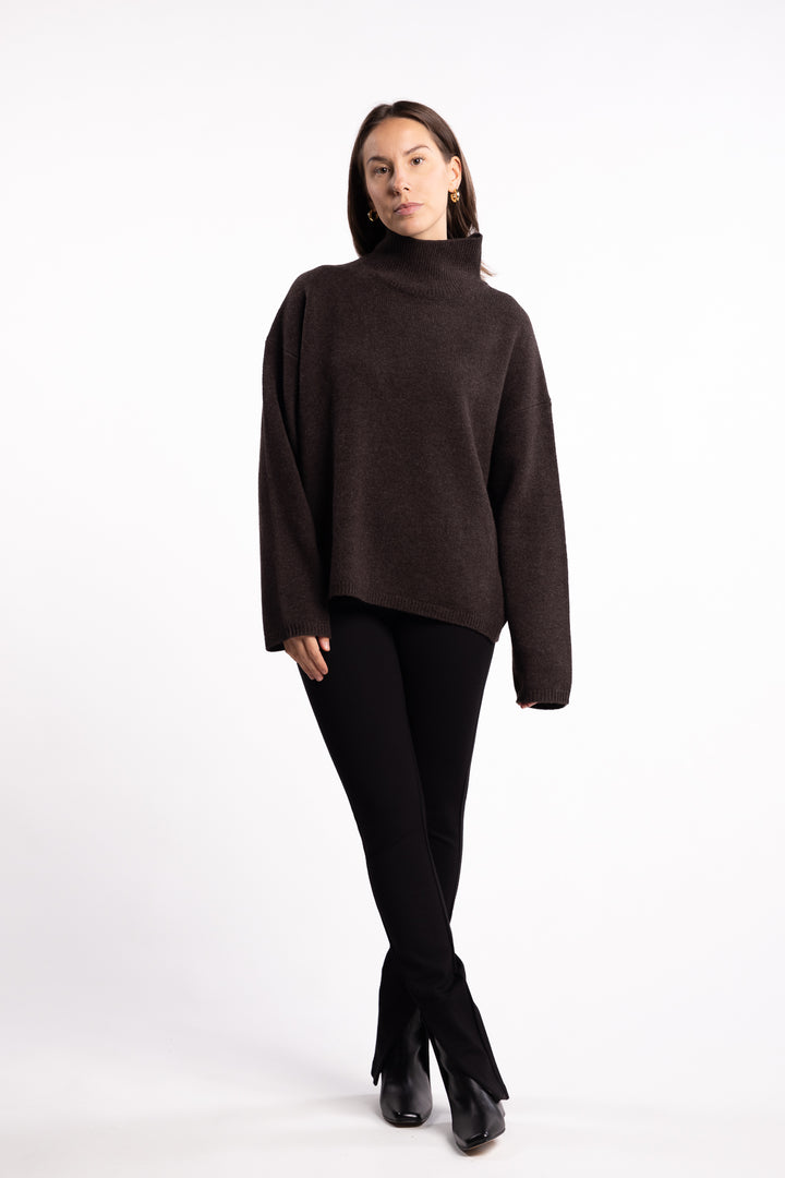 Chunky Turtleneck- Coffee