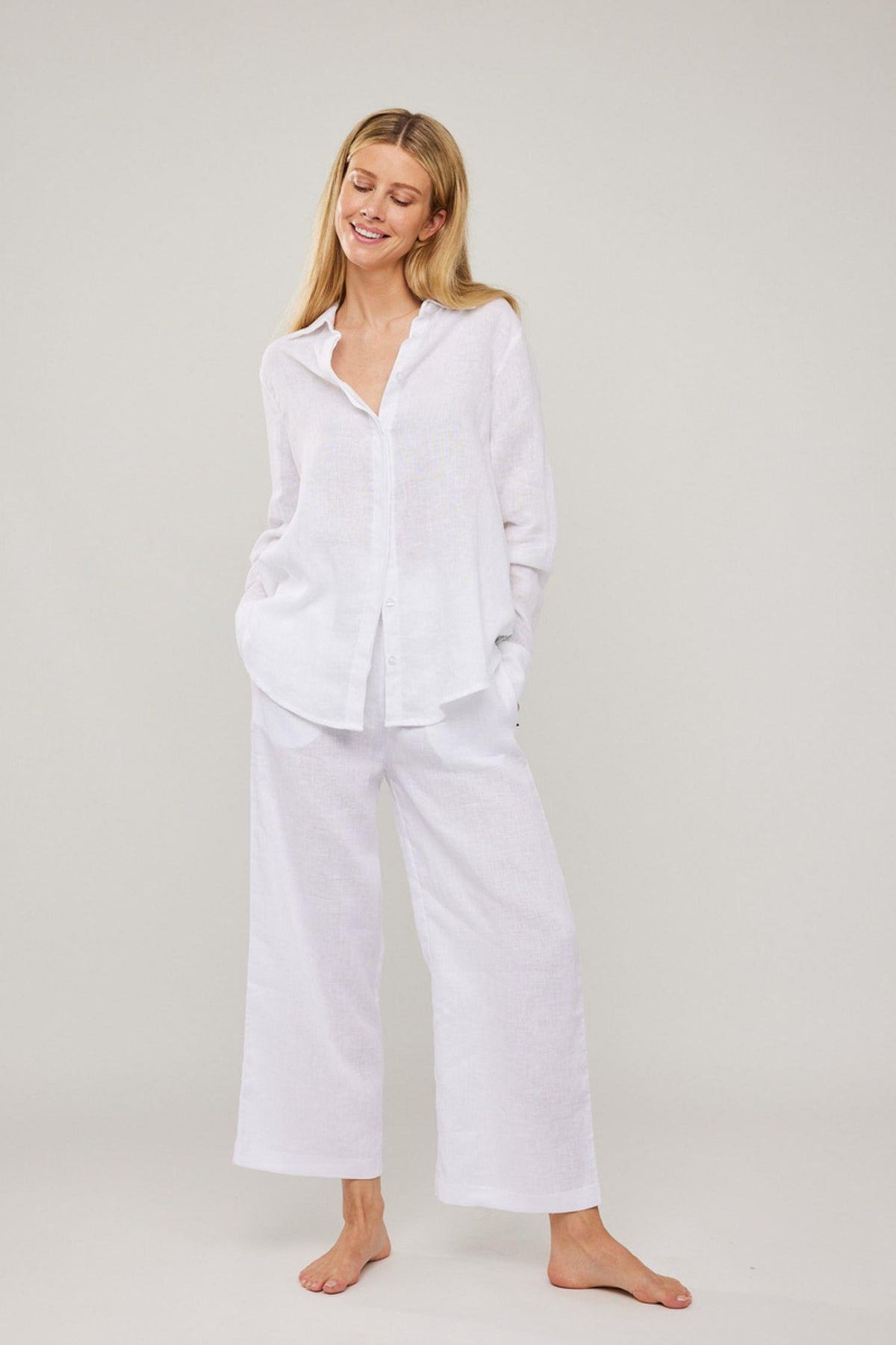 Livia Linen Shirt- White