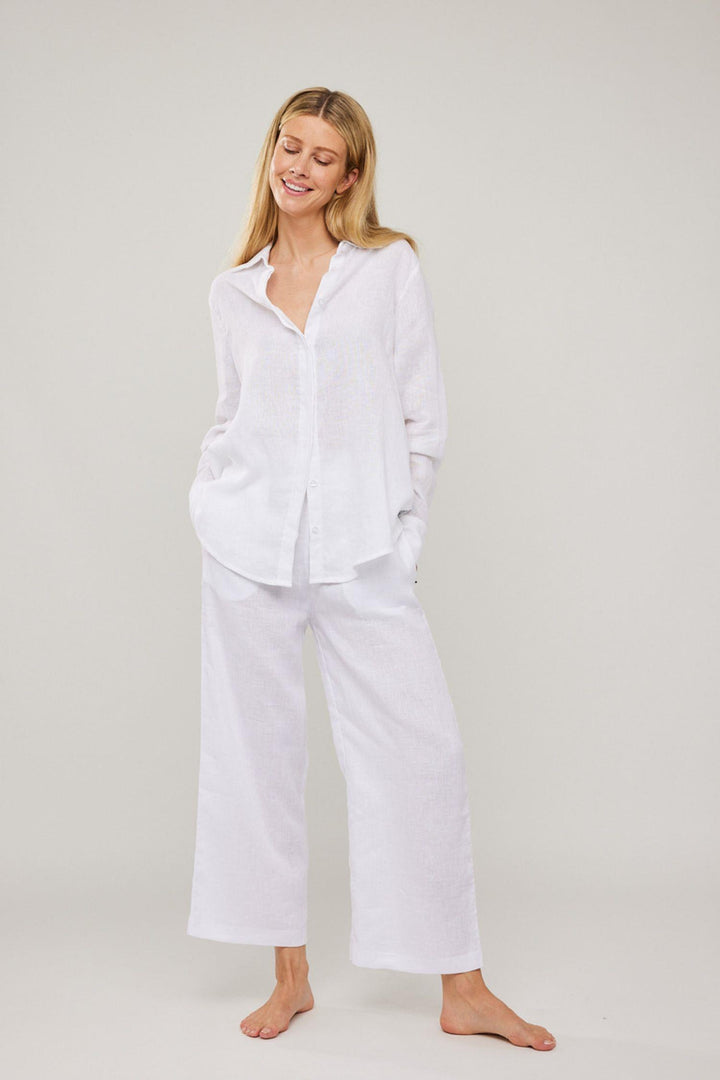 Livia Linen Shirt- White