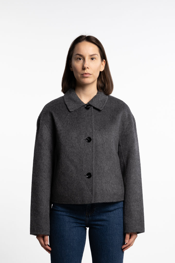 Adara Jacket- Dark Grey Melange