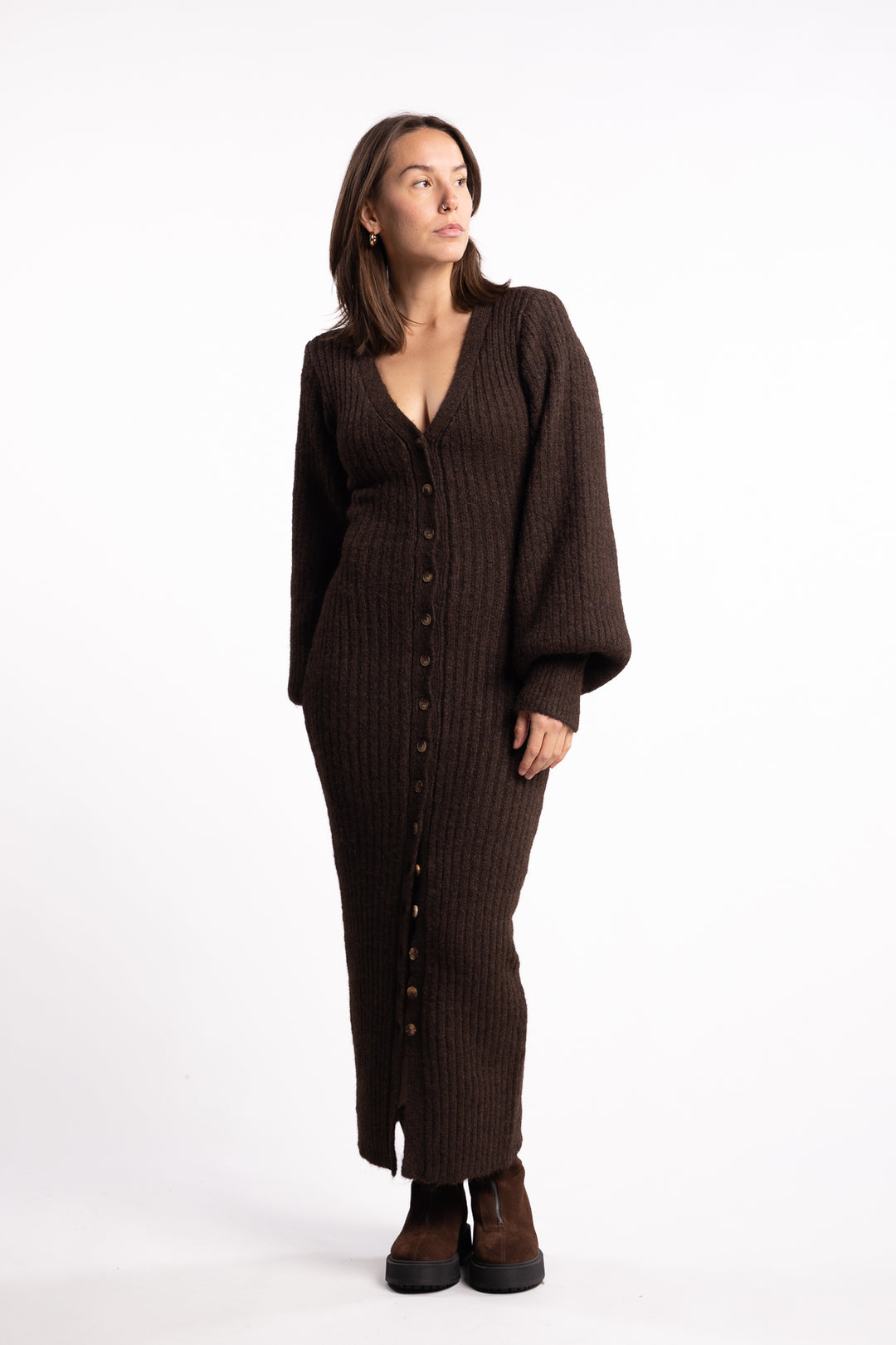 Montana Dress- Brown Melange