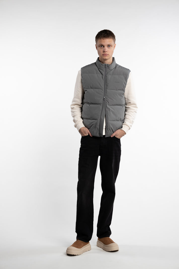 Daff Down Vest Light Grey