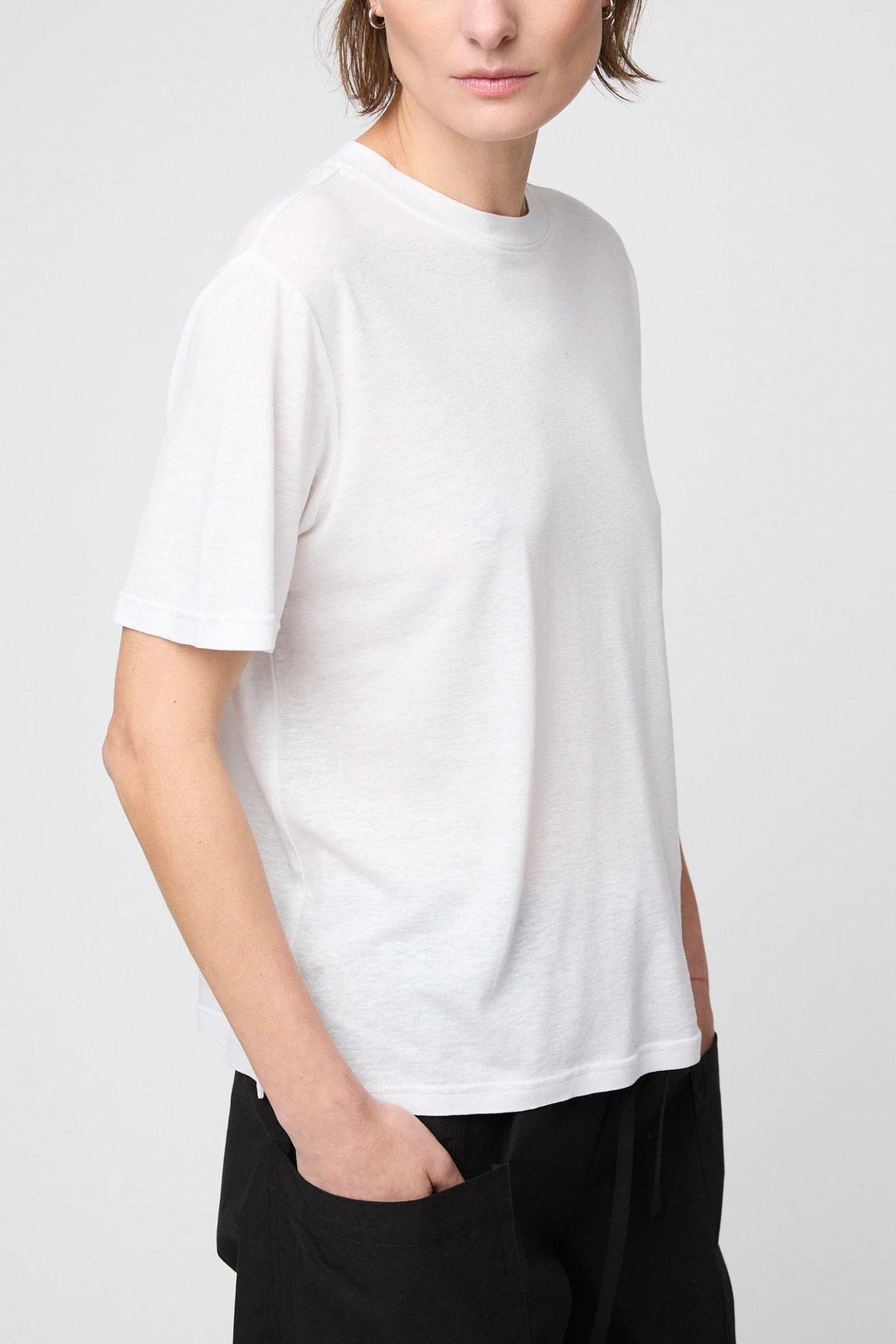Tencel Linen Weekend Tee- Off White