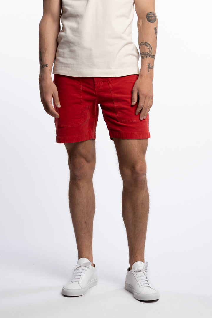 Grinder Corduroy Shorts Red Crimson