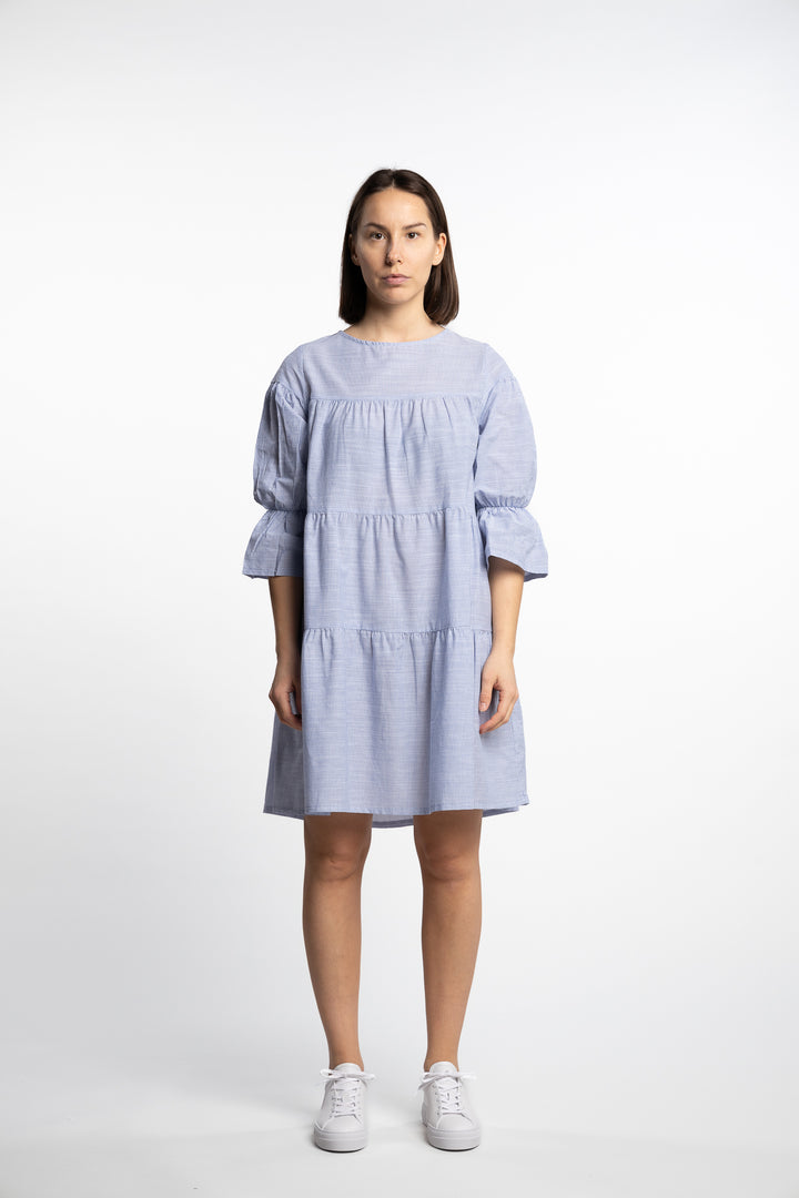 Mai Dress- Blue Stripe