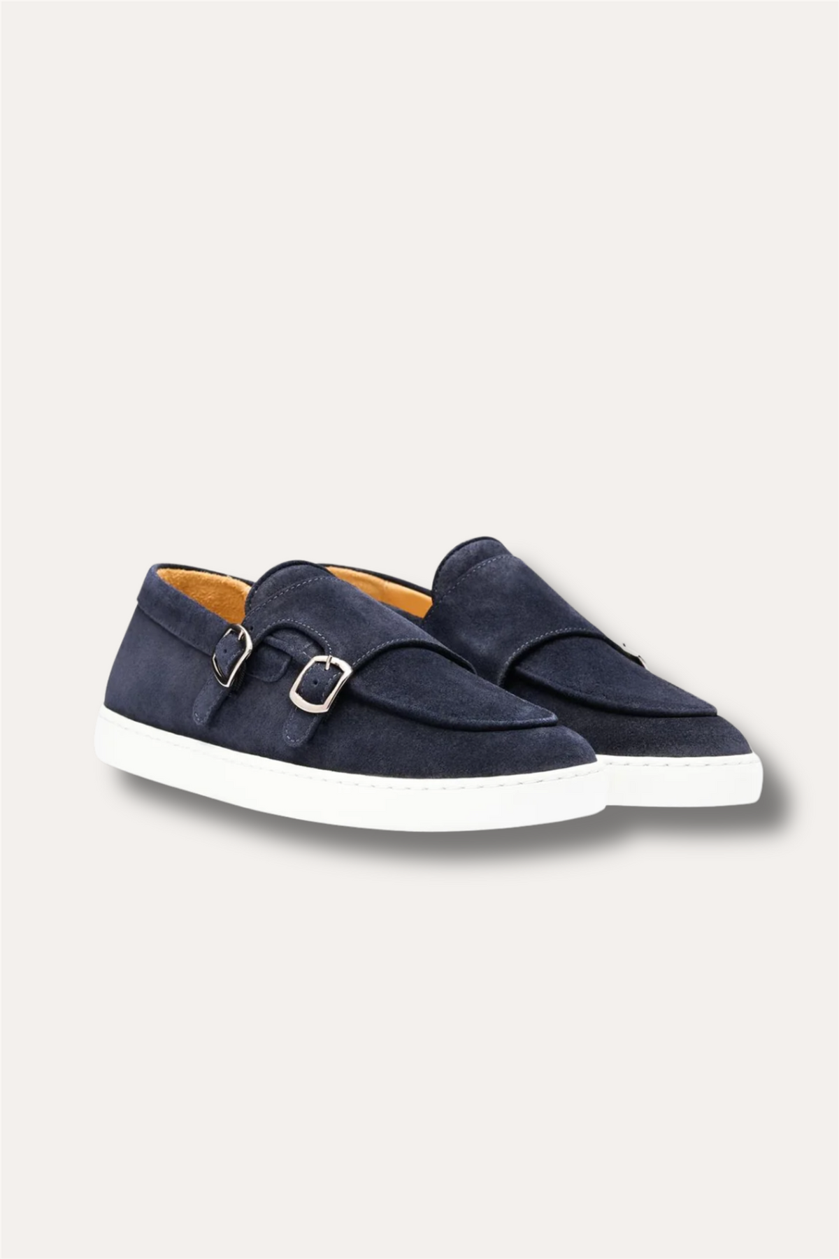 Monk Strap Sneaker Navy Suede