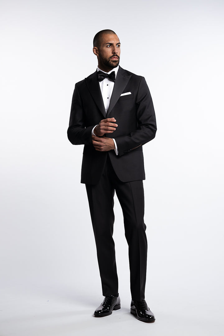 Elder Slim Fit Tuxedo Blazer Black