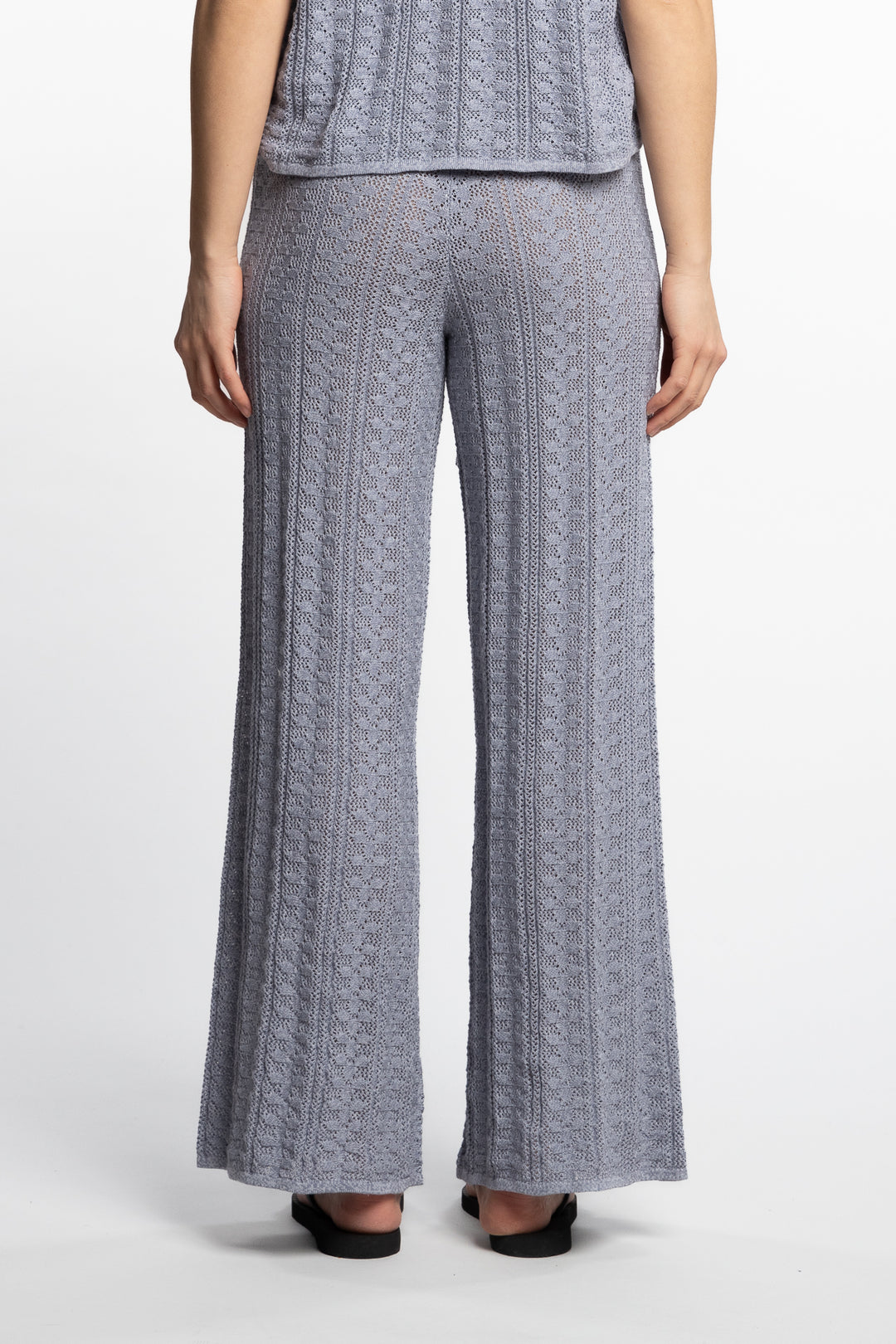 Kelp Crochet Trousers- Blue Mix