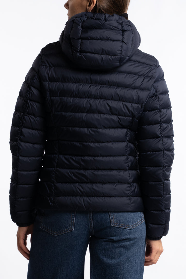 Genie Hooded Down Jacket- Blue Navy