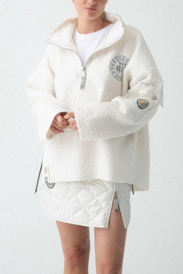 Nikki half zip - White