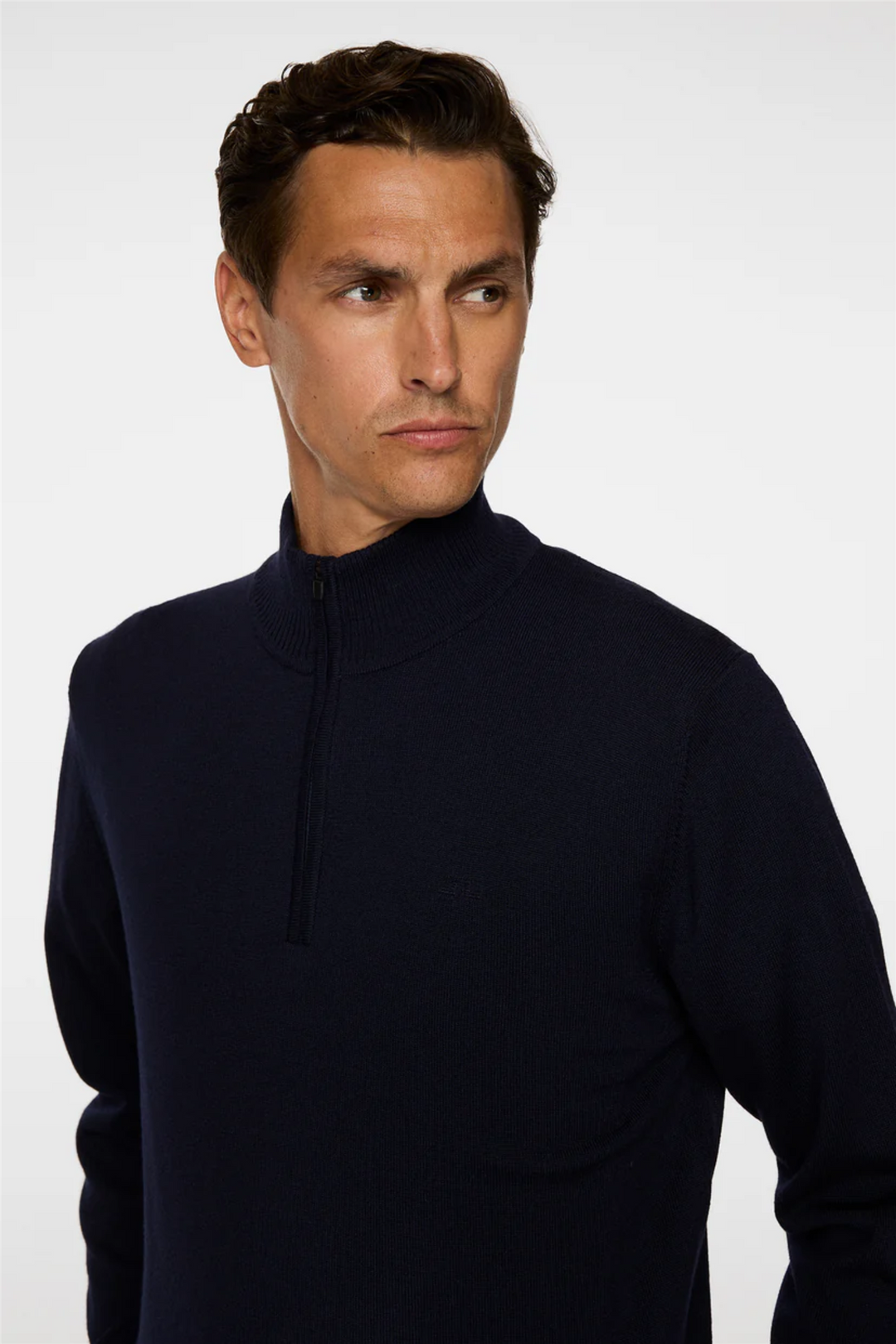 Kiyan Merino Quarter Zip JL Navy