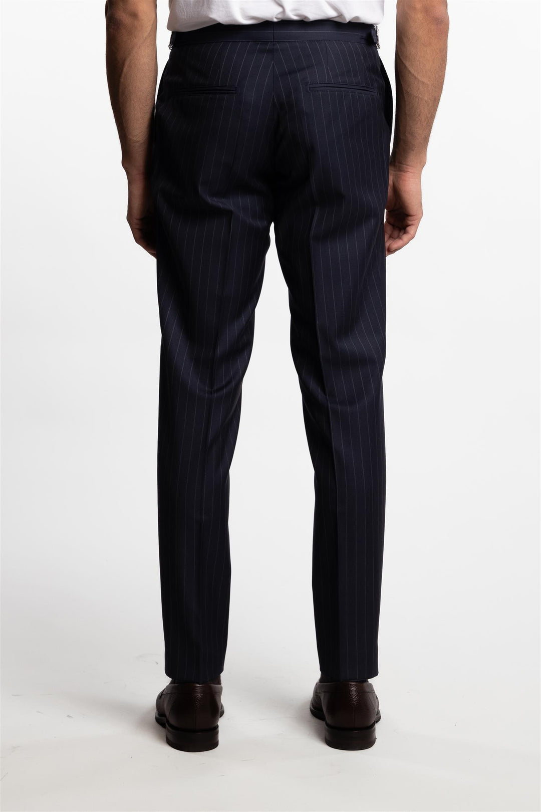 Pisa Trousers Navy Pinstripe