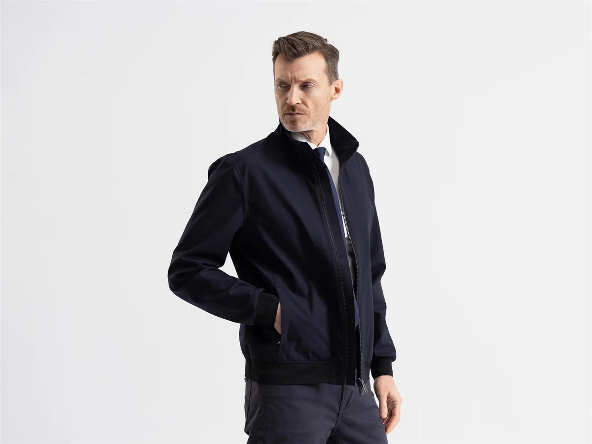 Bullet Jacket Savile Dark Navy Wool