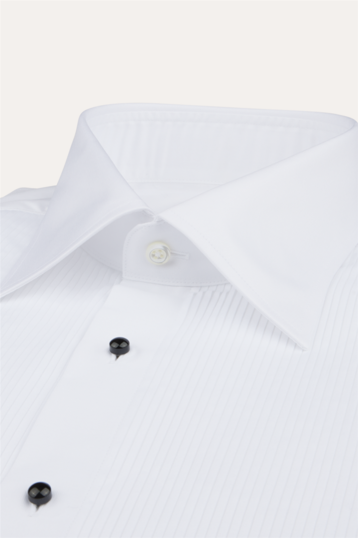 Regular Pleated Smoking Shirt White