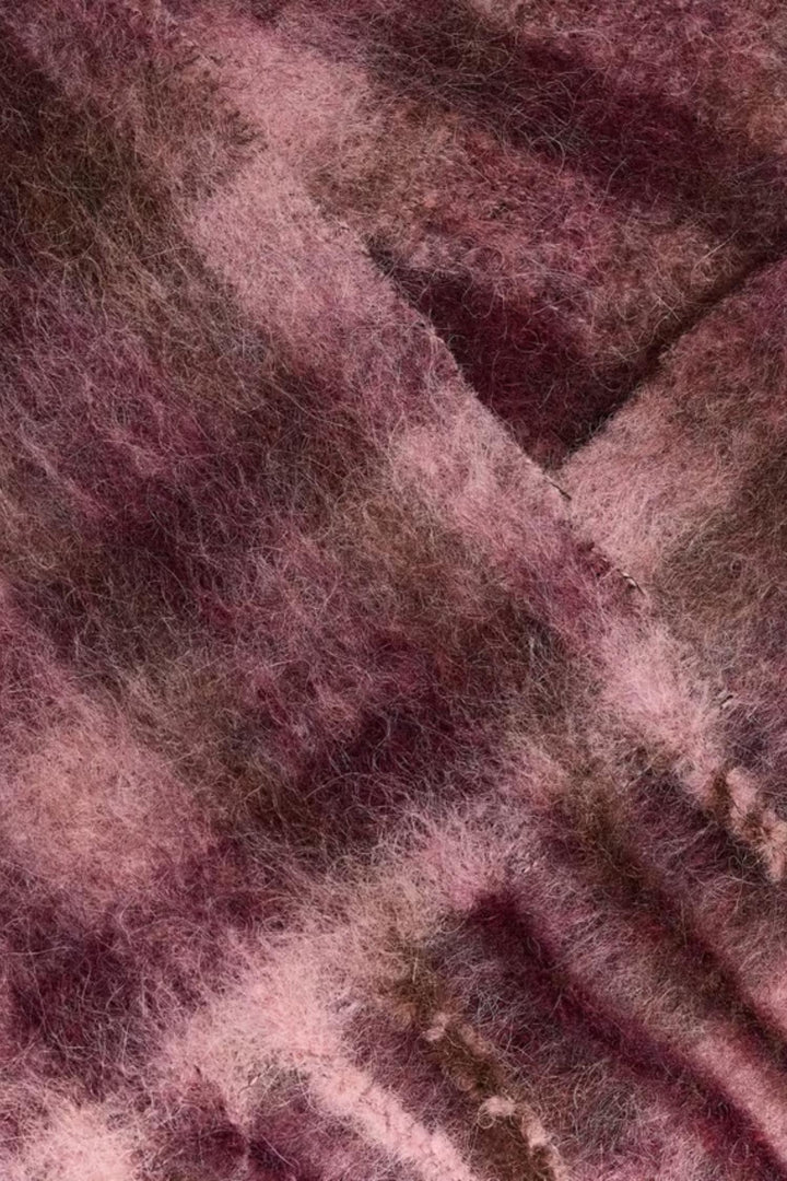 Fresia Check Tassel Scarf- Pink Check