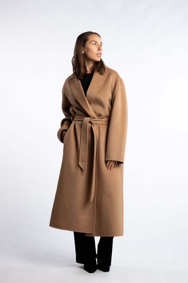 Alyssa Doublé Coat- Dark Camel