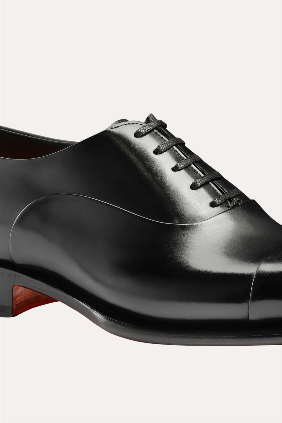 Isaac Polished Leather Oxford Shoe Black