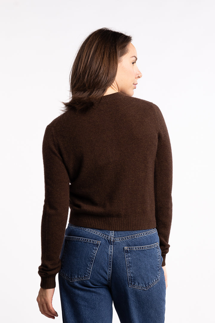 Cashmere Cardigan - Dk. Brown