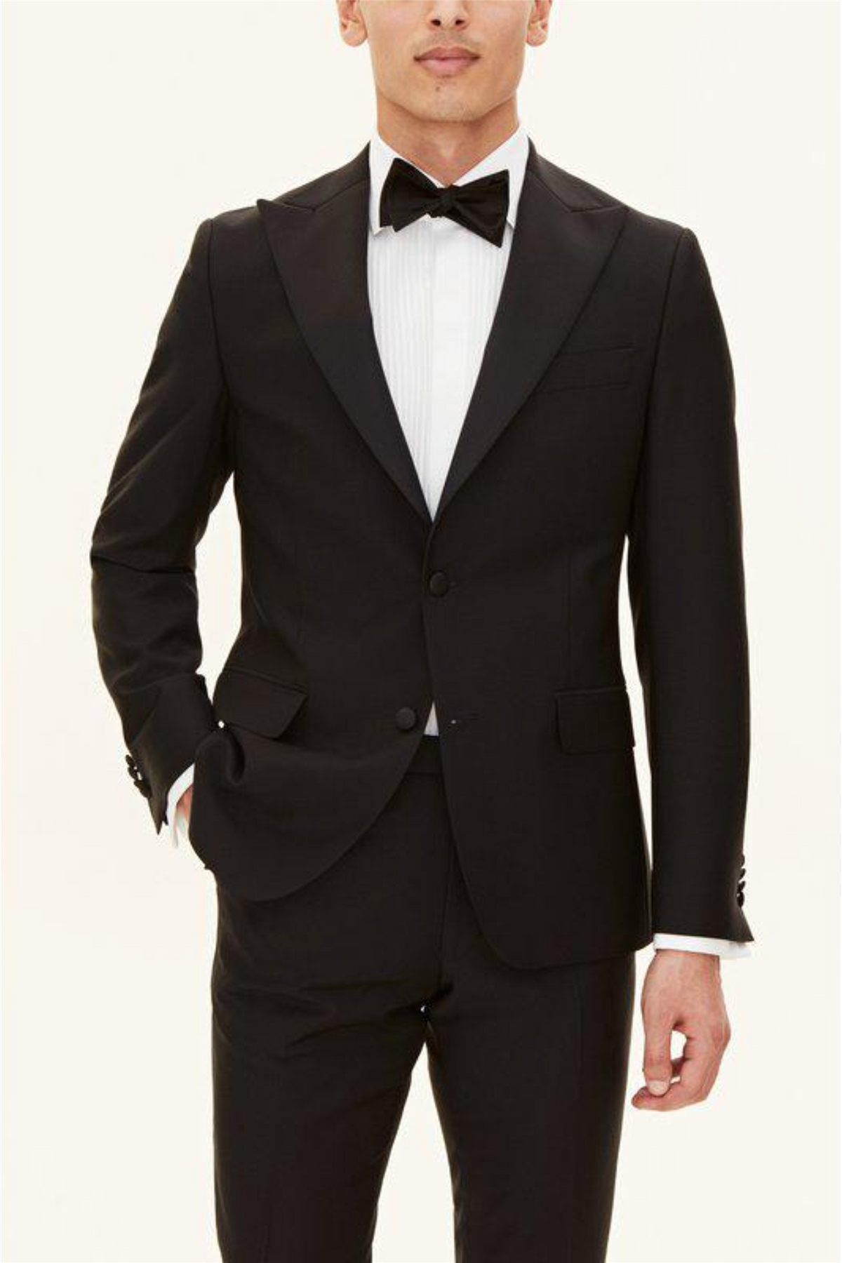 Elder Slim Fit Tuxedo Blazer Black