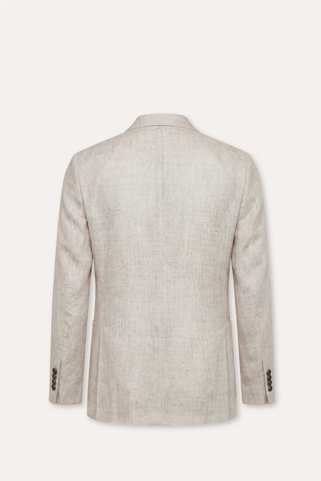 Linen/Wool Double Breasted Blazer Light Beige