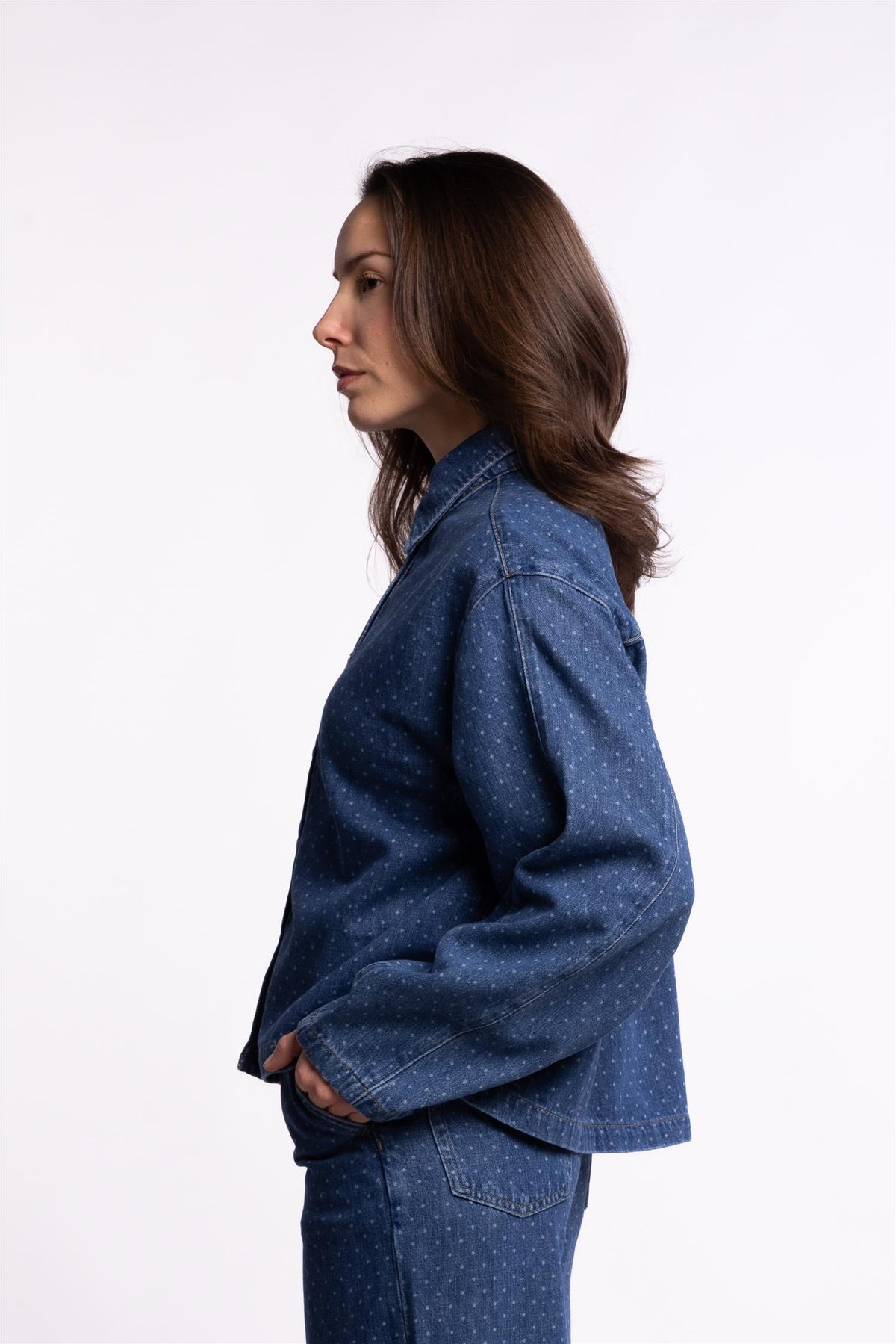 Marley shirt - Mid Blue Dot