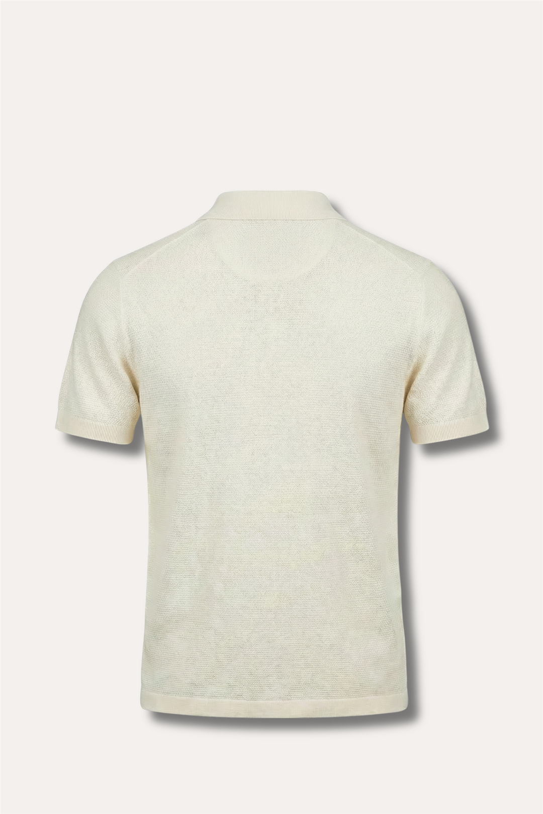 Structured Cotton Polo Ecru