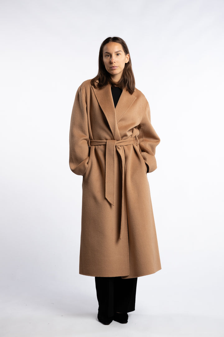 Alyssa Doublé Coat- Dark Camel