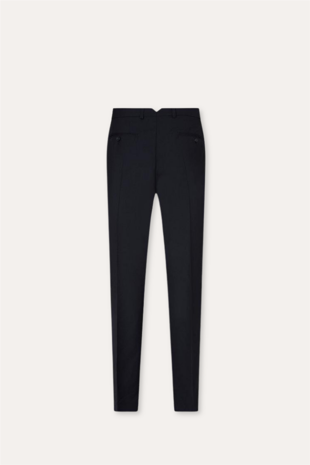 Del S Straight Fit Wool Trousers Navy