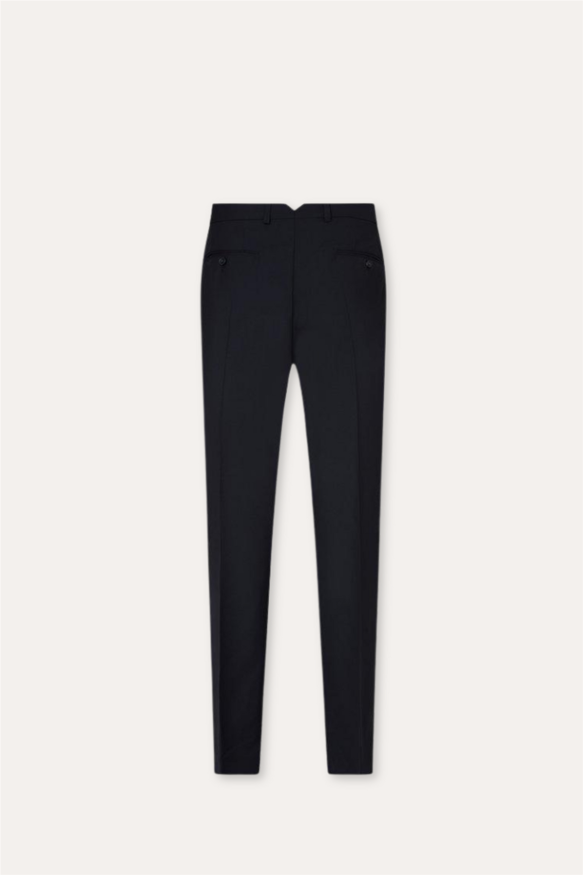 Del S Straight Fit Wool Trousers Navy
